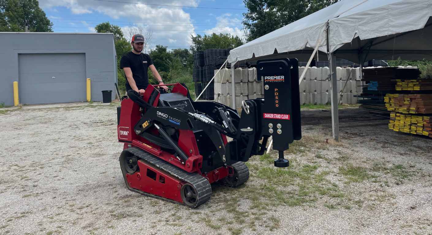 Premier PD500 Mini Skid Steer Post Driver